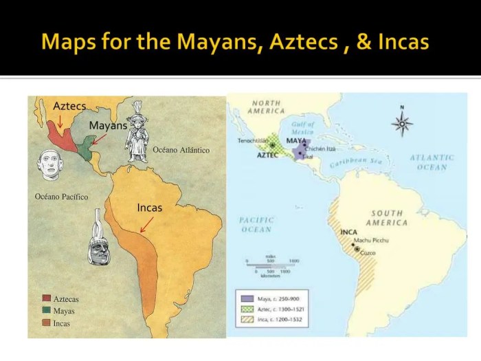 Mayans aztecs and incas map