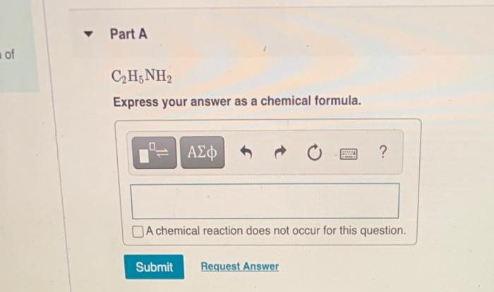 C2h5nh2 express your answer as a chemical formula