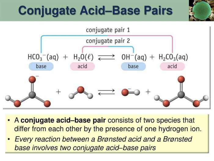 Conjugate acid base pairs worksheet with answers