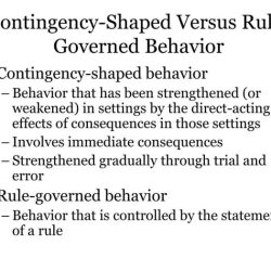 Rule governed and contingency shaped behavior